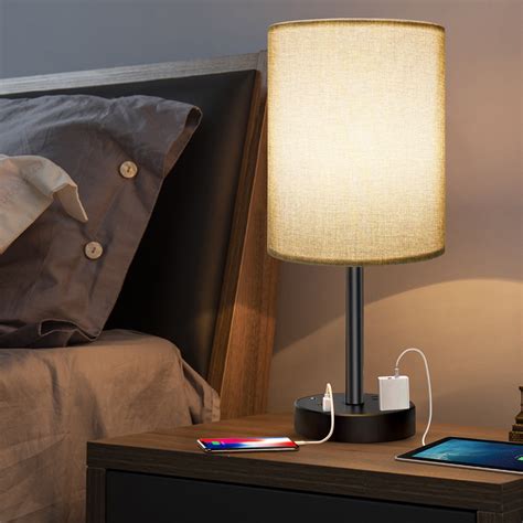 Bedside lamps with usb - USB Bedside Lamp, Industrial Side Table Lamp with Dual USB Charging Ports, Fully Dimmable Nightstand Lamp, Tall Reading Lamp Desk Lamp for Bedroom, Living Room, Office, 9W LED Bulb Included . Visit the Seaside village Store. 4.3 4.3 out of 5 stars 1,193 ratings. $51.99 $ 51. 99.